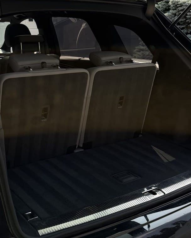 Clean detailed cargo area of an Audi